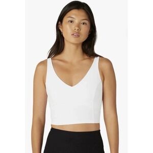 EUC Beyond Yoga Always On Adjustable Tank Top Cropped - WHITE - Large Bra